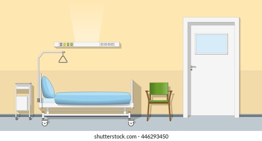 Illustration of a sickroom