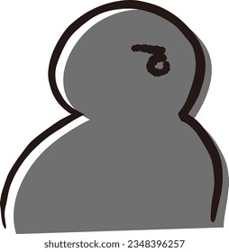 Illustration of a sideways figure