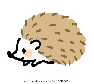 It is an illustration of a sideways hedgehog.