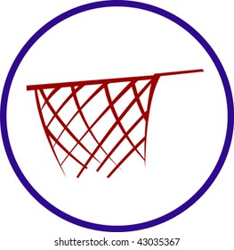 Illustration of a sign of basket in a circle	