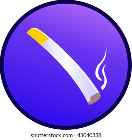 Illustration of a sign of cigarette in a circle	