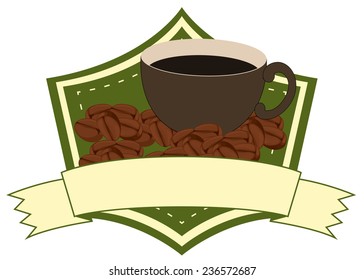 Illustration of a sign of coffee
