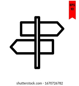 illustration of sign flat icon