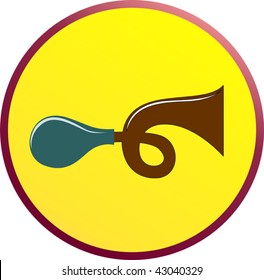 Illustration of a sign of hone in a circle	