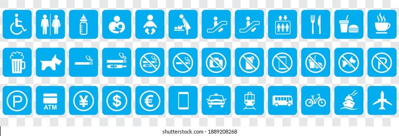  illustration of sign  icon set vector