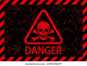 The illustration of a sign indicating danger