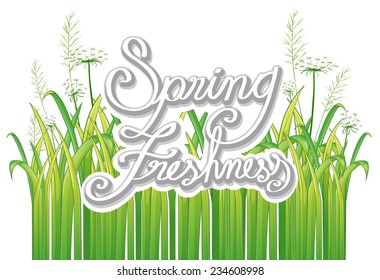 Illustration of a sign of spring season