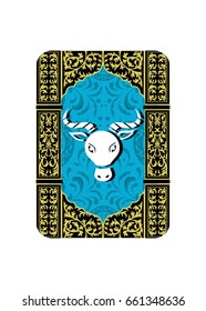 the illustration with the sign of zodiac - taurus.
