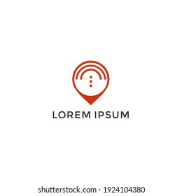 ILLUSTRATION SIGNAL GPS ICON LOGO DESIGN TEMPLATE VECTOR