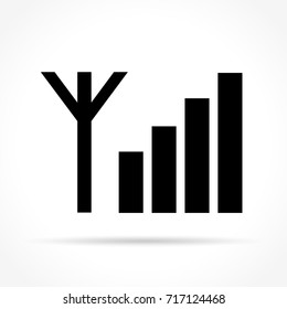 Illustration of signal icon concept on white background