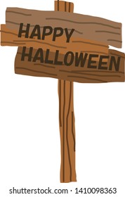 Illustration of the signboard, Halloween