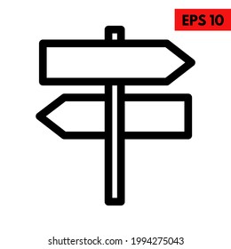 illustration of signboard line icon