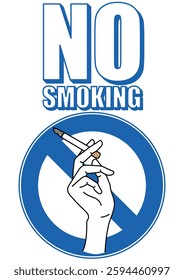 Illustration of a signboard - NO SMOKING -