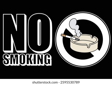 Illustration of a signboard - No Smoking -