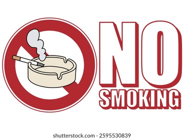 Illustration of a signboard - No Smoking -