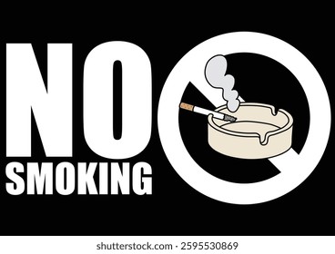 Illustration of a signboard - No Smoking -