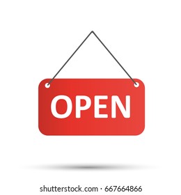 Illustration Signboard Open Stock Vector (Royalty Free) 667664866 ...