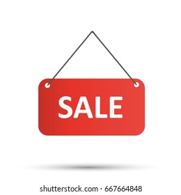 Illustration of signboard with sale