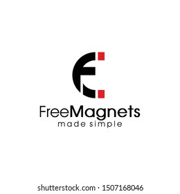 Illustration of signs FE are combined to resemble a magnetic sign with the ends of the two magnetic fields pulling together.