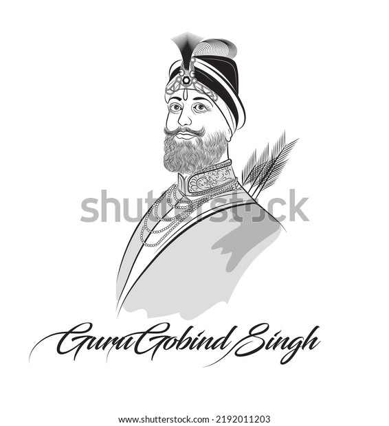 Illustration Sikh 10th Guru Gobind Singh Stock Vector (Royalty Free ...