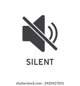illustration of silent, silent symbol, vector art.