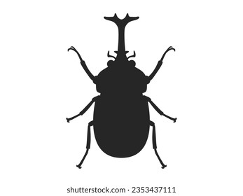Illustration of the silhouette of an adult beetle.