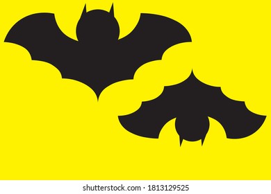 illustration of a silhouette of a bat