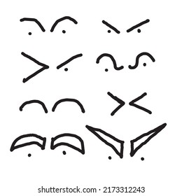 illustration of a silhouette of a bird eyes for cartoon