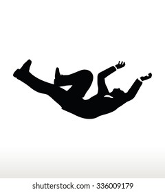 Illustration Silhouette Businessman Falling Stock Vector (Royalty Free ...