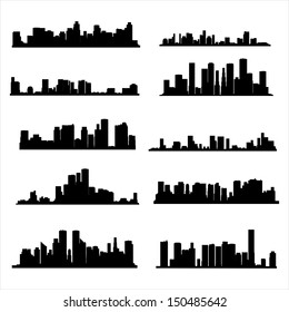 illustration  silhouette city