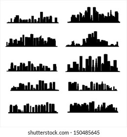 illustration  silhouette city