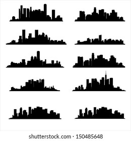 illustration  silhouette city