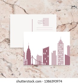 Illustration of a silhouette city isolated on background