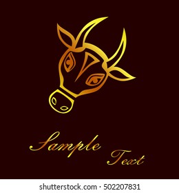 the illustration - the silhouette of a cow.