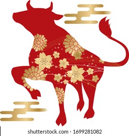 Cow Sketch Floral Decoration Kalamkari Textile Stock Vector (Royalty ...