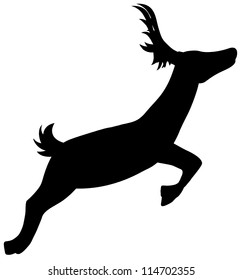 An illustration of silhouette deer