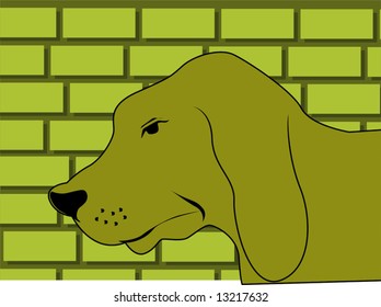 Illustration of silhouette of a dog	