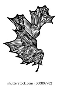 the illustration of silhouette of girl's face on the maple leaf