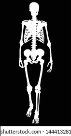 Illustration mit Silhouette menschlichen Skeletts