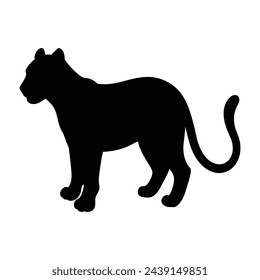 illustration of a silhouette of a leopard