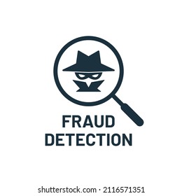 Illustration Silhouette of Magnifying Glass detective logo design