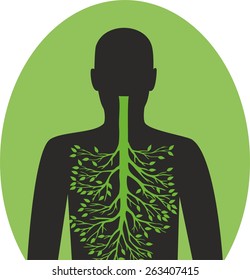illustration silhouette of man