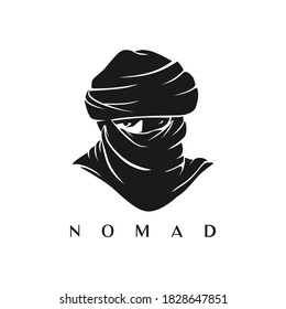 Illustration Silhouette Nomad Logo Vector