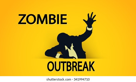 illustration of silhouette on yellow background with shadow