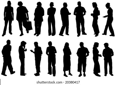 Illustration of silhouette people