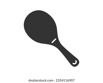 Illustration of the silhouette of a rice scoop.