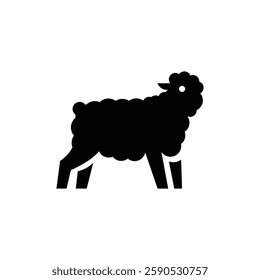 illustration of silhouette sheep logo