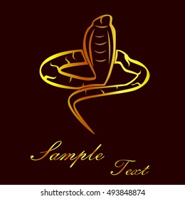 the illustration - the silhouette of a snake.