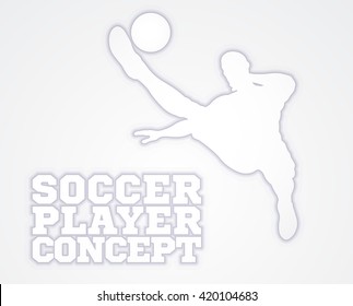 An illustration of a silhouette soccer player kicking the football ball