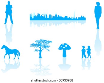 Illustration of silhouettes